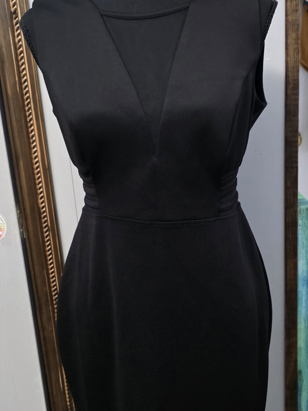 Enfocus Studio Black V-Neck Sheath Dress